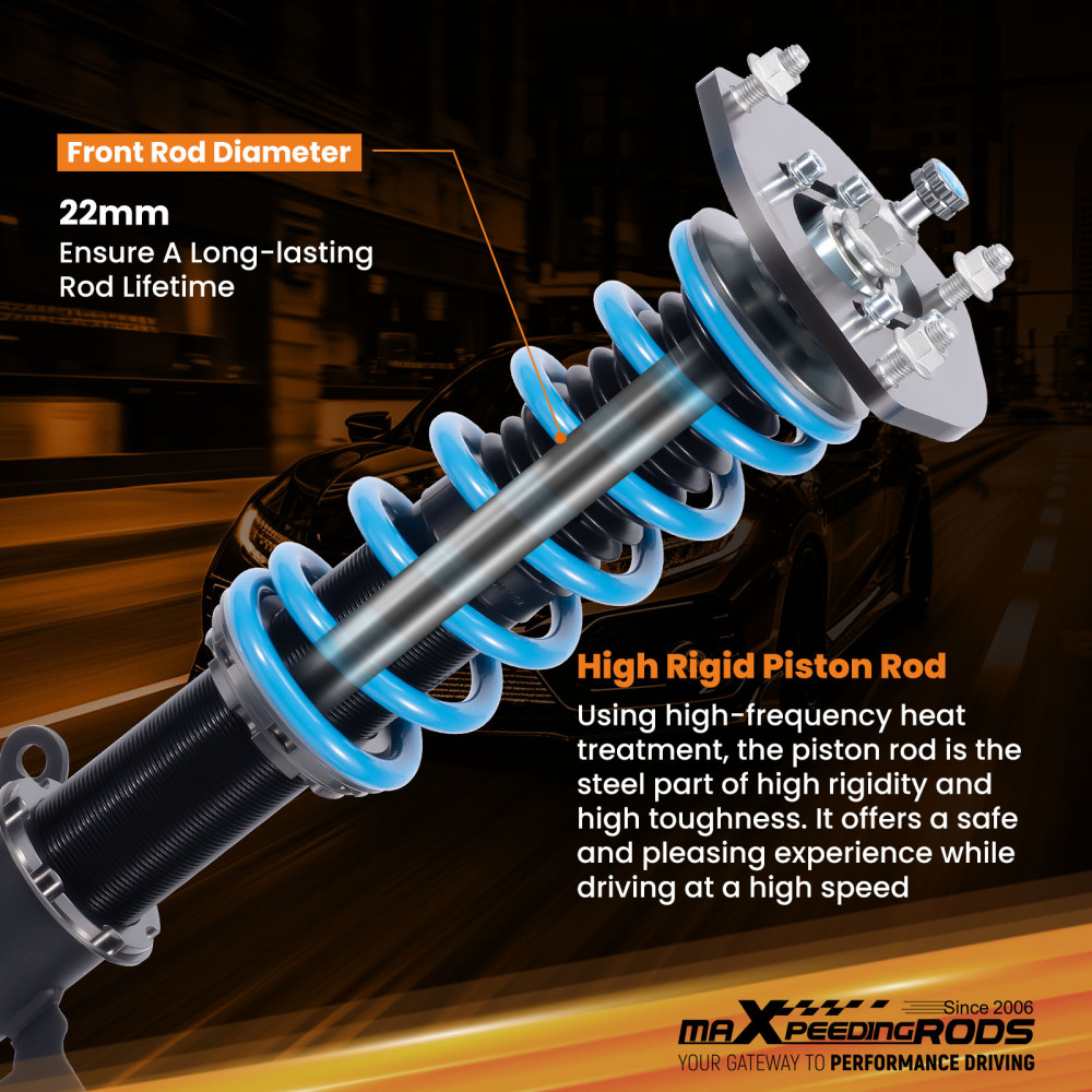 Coilovers compatible for Toyota CAMRY AVALON 2007-2011 24Ways Adj.Coil Spring Shocks Struts Lowering Kit