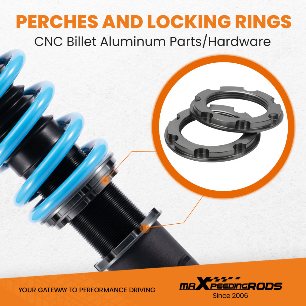 24-Way Damper Adjustable Coilovers Suspension Kit compatible for Chevrolet Camaro 10-15