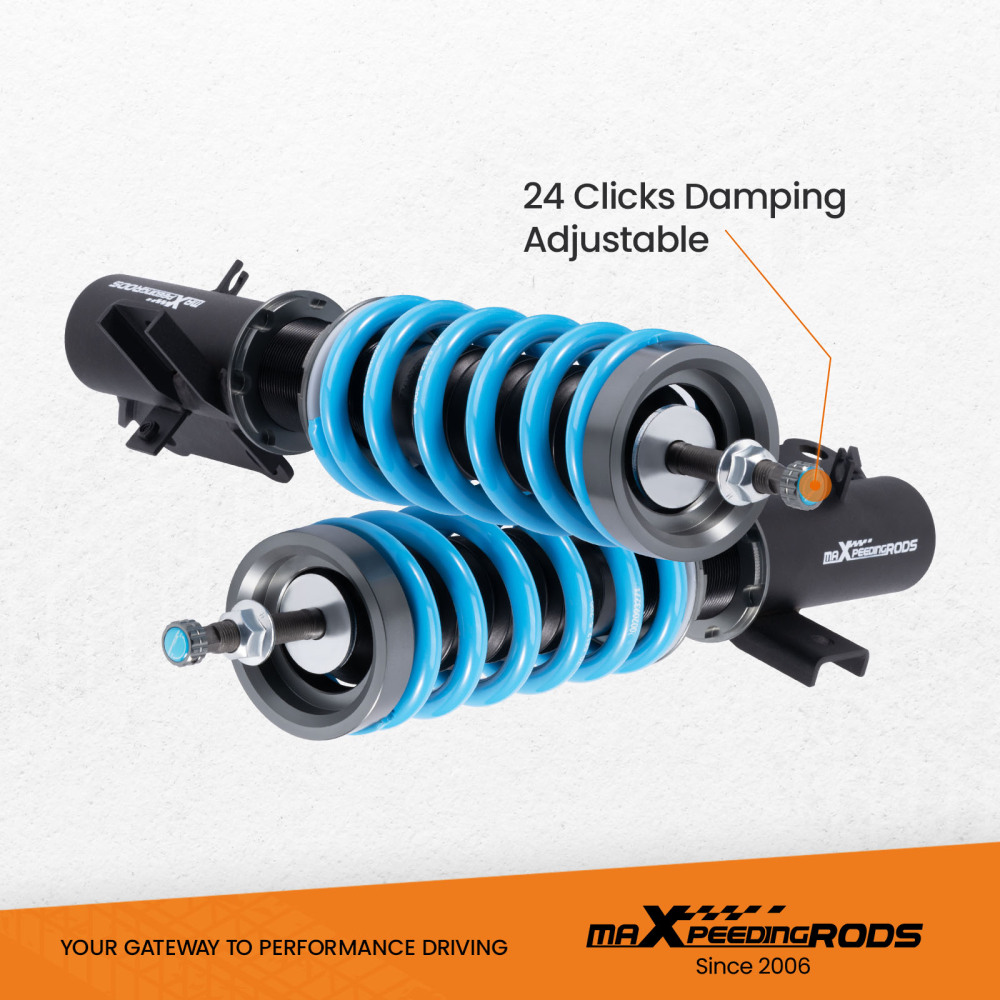 24-Way Damper Adjustable Coilovers Suspension Kit compatible for Chevrolet Camaro 10-15