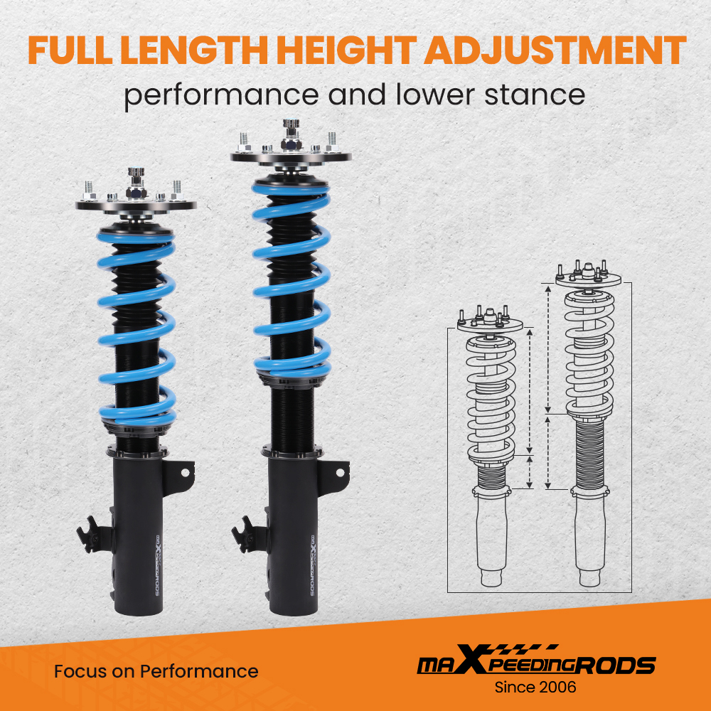 MaXpeedingrods 24 Way Adjustable Coilover Shock Kit compatible for Toyota Camry XV2097-01 lowering kit