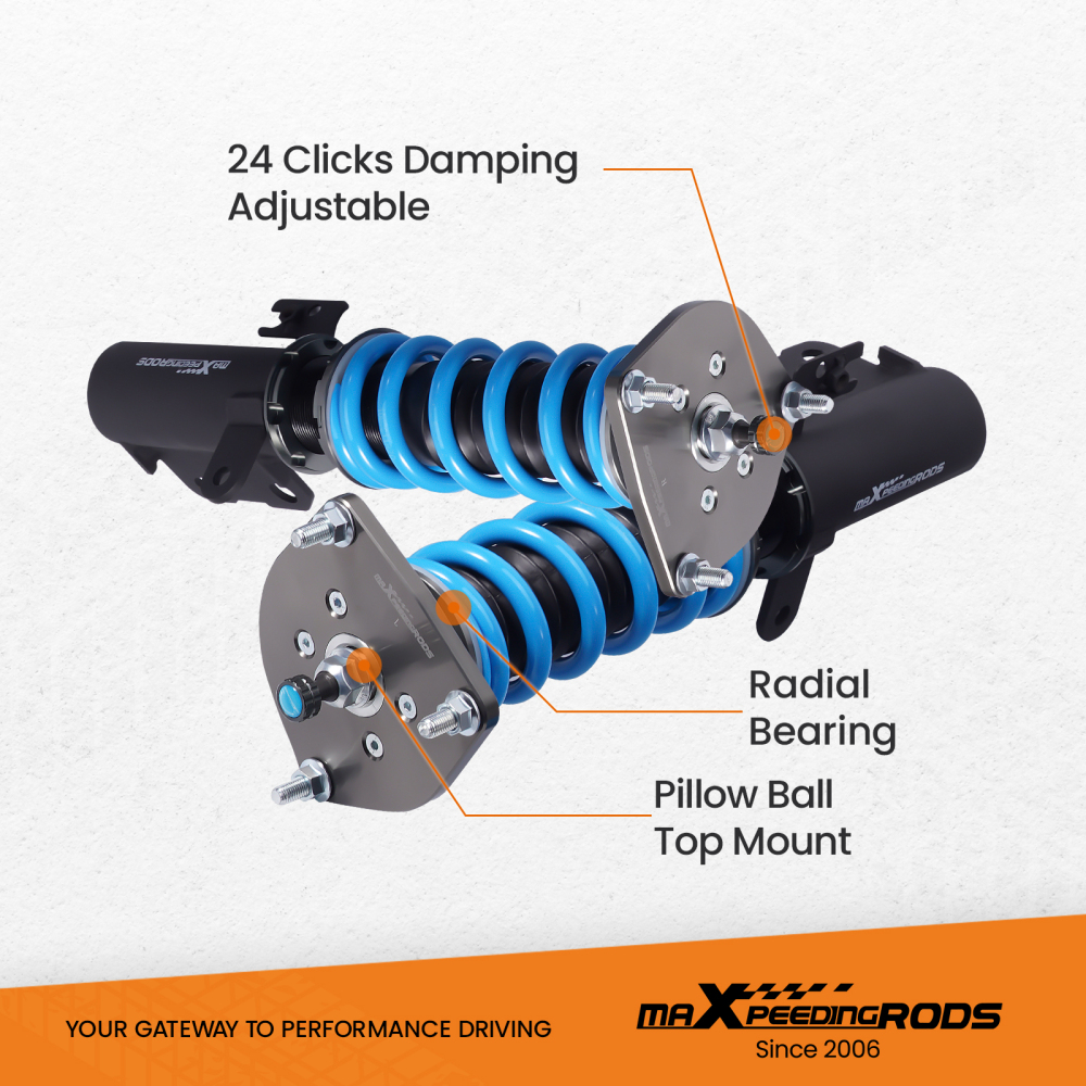 Compatible for Toyota Camry L/LE/XLE 12-17 24 Step Damper Coilovers Shocks Lowering Kit
