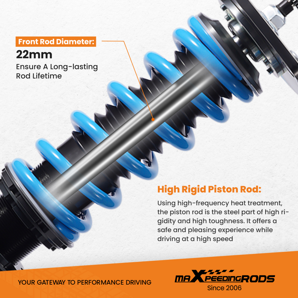 Compatible for Toyota Camry L/LE/XLE 12-17 24 Step Damper Coilovers Shocks Lowering Kit