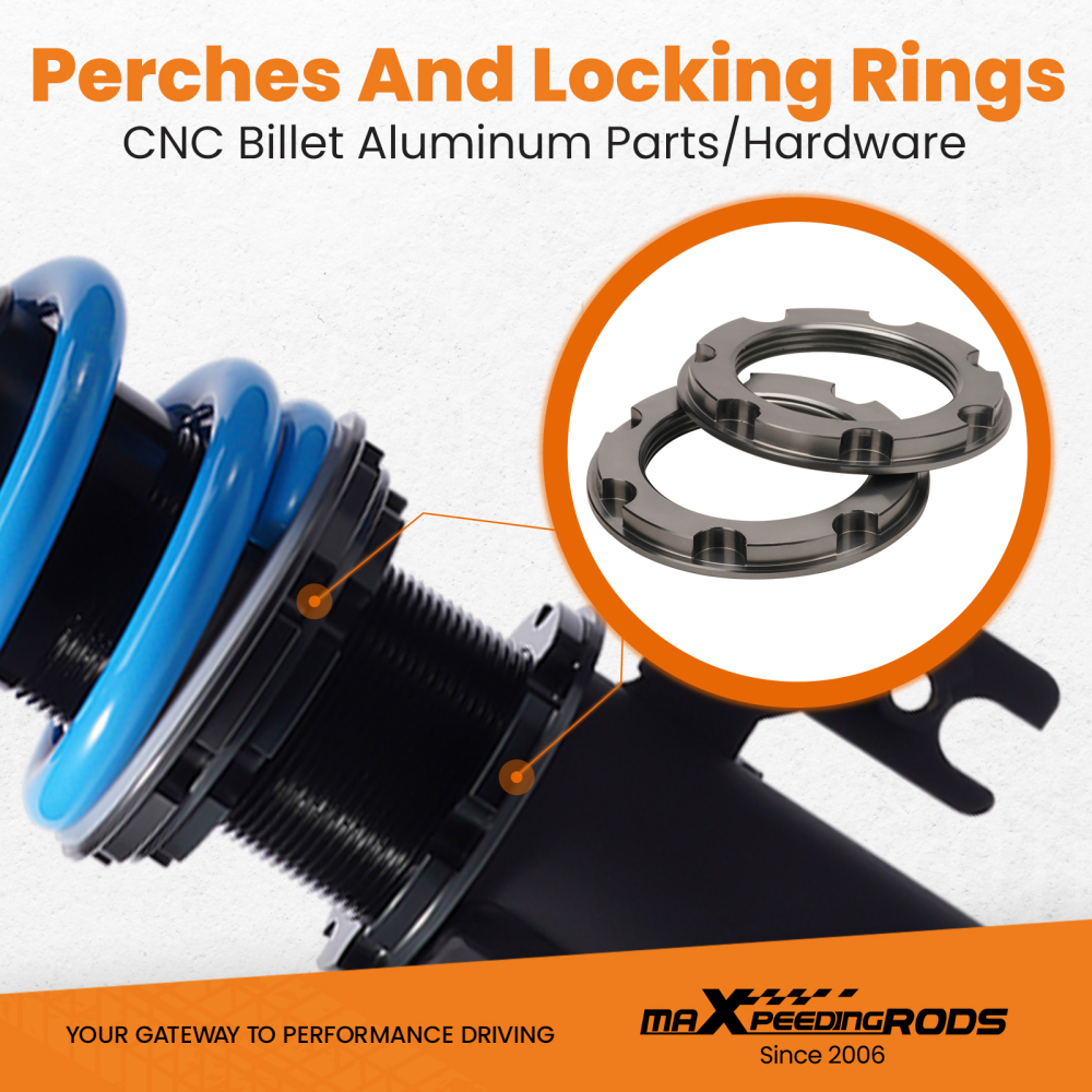 Compatible for Toyota Camry L/LE/XLE 12-17 24 Step Damper Coilovers Shocks Lowering Kit