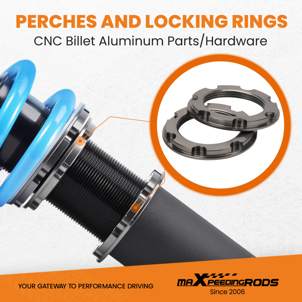 24 Click Damper Coilovers Suspension compatible for Toyota Camry 02-06 Height Adjustable