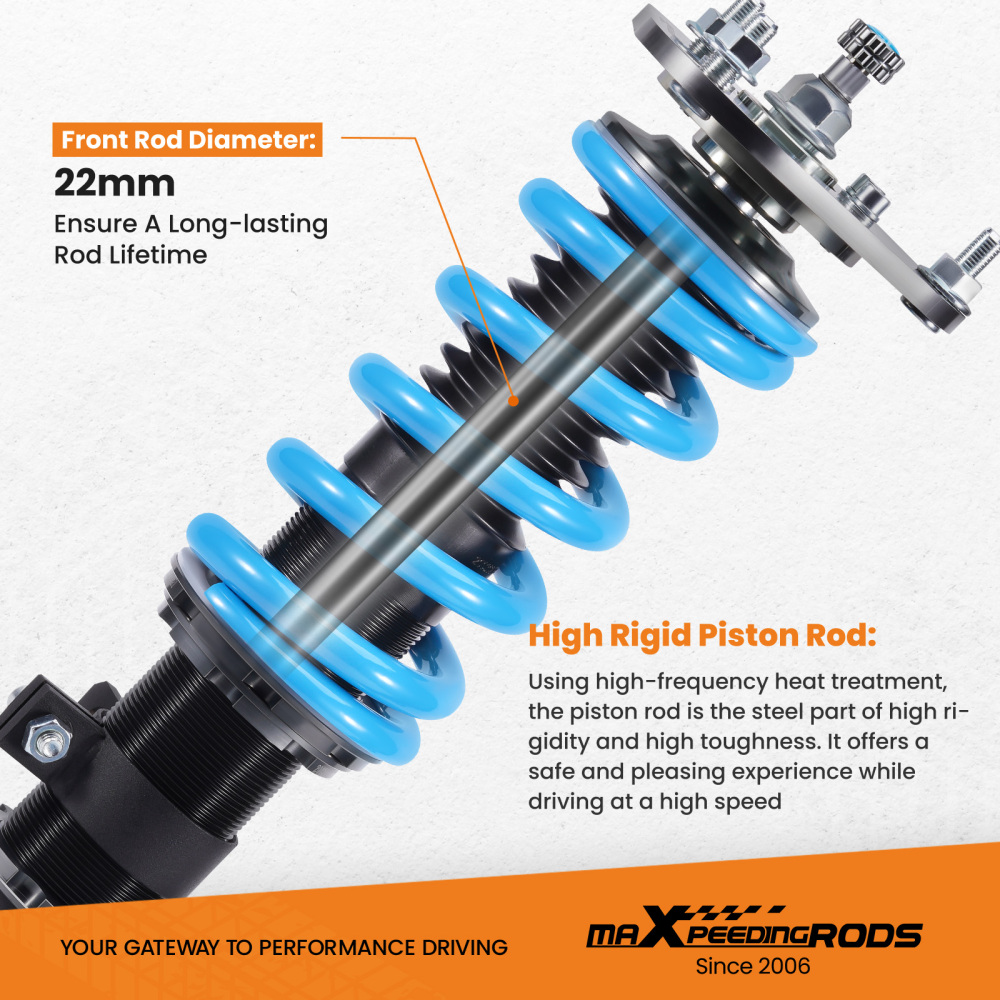 Compatible for Toyota Celica 2000-2006 MaXpeedingrods 24 Way Damper Coilovers Suspension Lowering Kit