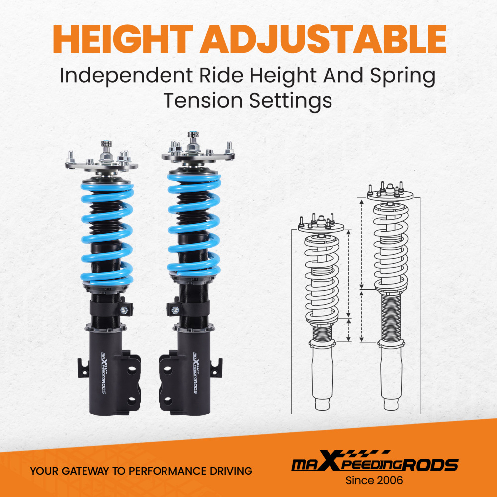 Compatible for Toyota Celica 2000-2006 MaXpeedingrods 24 Way Damper Coilovers Suspension Lowering Kit