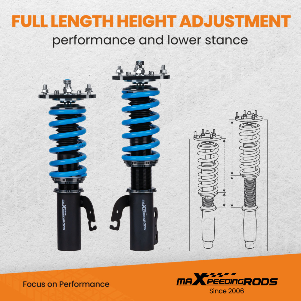 MaXpeedingrods New Version Coilovers Suspension compatible for Toyota Celica GT GTS compatible for FWD Lowering Kit