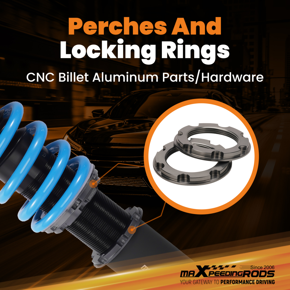 Coilovers 24 Level Adjustable Suspension Kit compatible for Toyota Chaser RWD 92-01