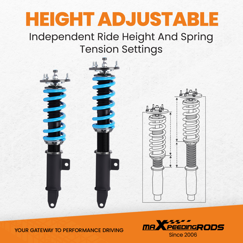 Amortisseurs Combinés Filetés compatible pour Dodge Challenger Charger 2011-2022