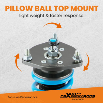 MaXpeedingrods 24 STEP DAMPER Coilovers compatible for Honda Civic EM2 01-05 LOWERING KIT