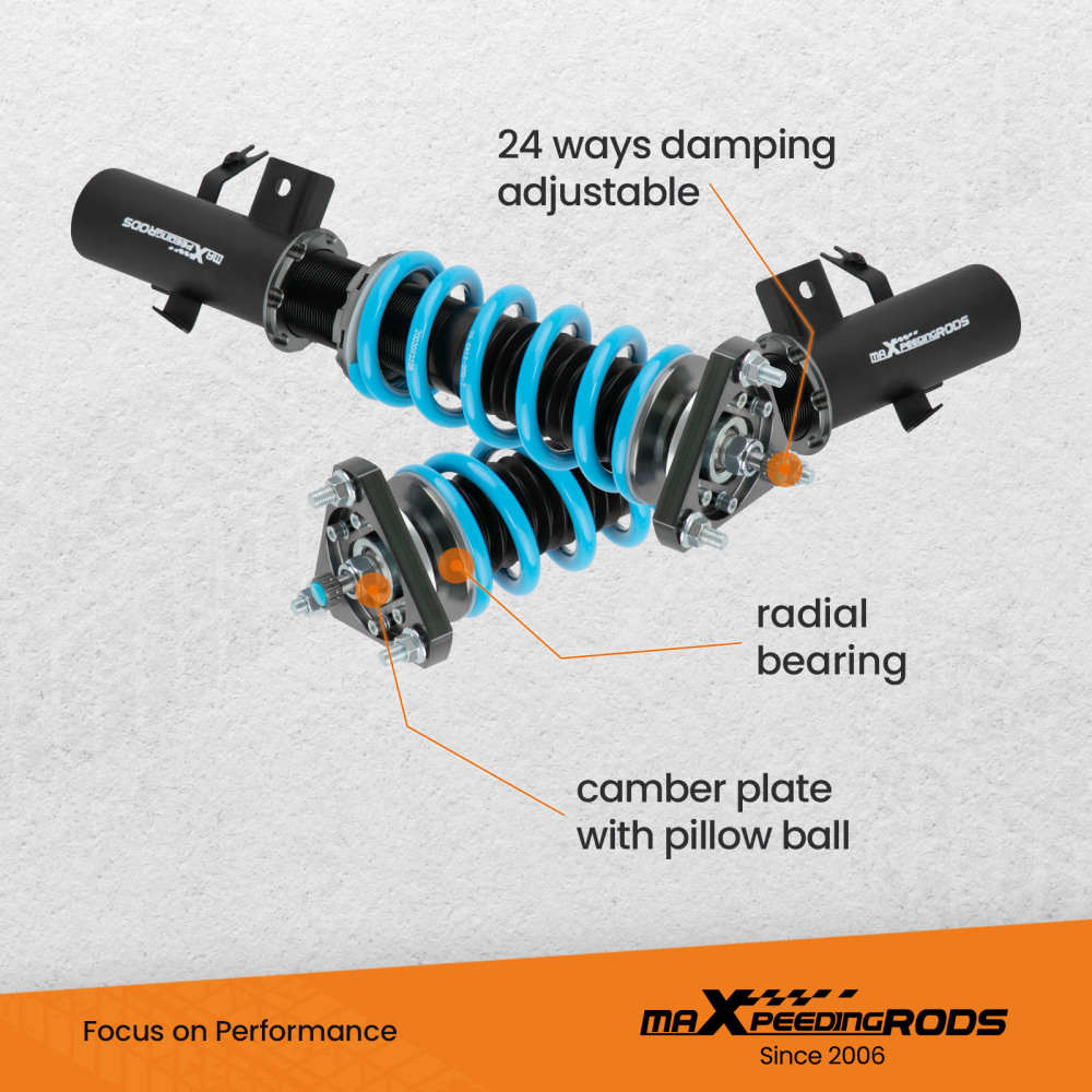 MaXpeedingrods COT6 Adjustable Coilover Lowering Kit compatible for Honda Civic 2012-2015