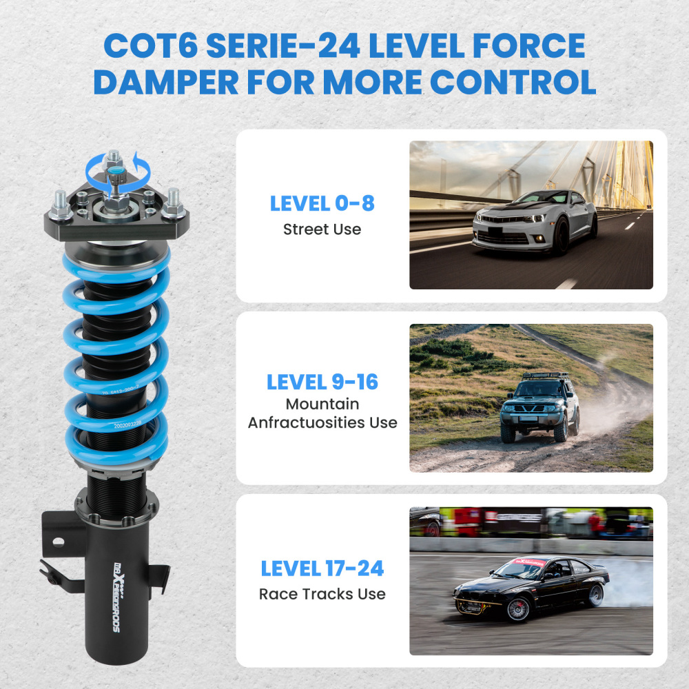 MaXpeedingrods COT6 Adjustable Coilover Lowering Kit compatible for Honda Civic 2012-2015