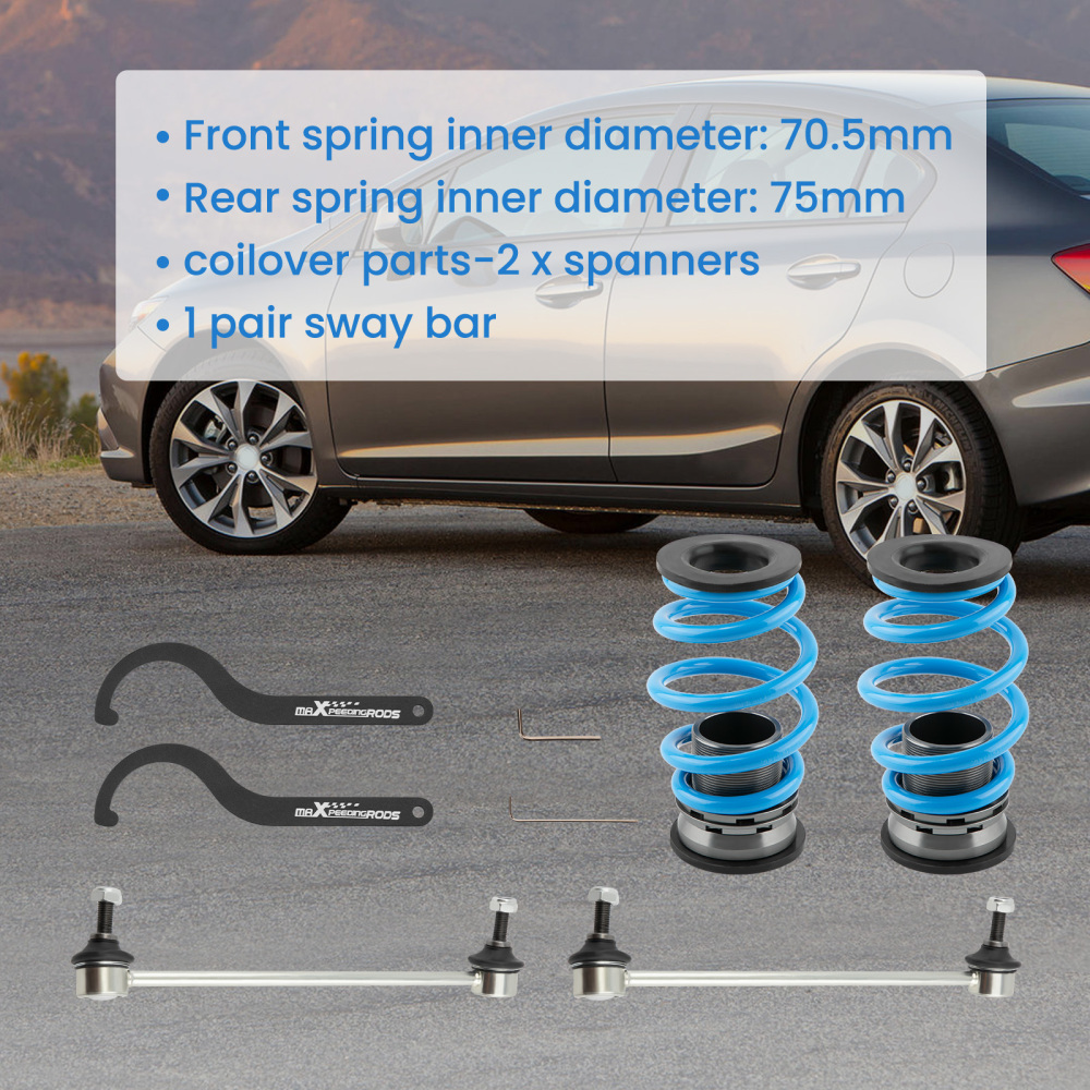 MaXpeedingrods COT6 Adjustable Coilover Lowering Kit compatible for Honda Civic 2012-2015
