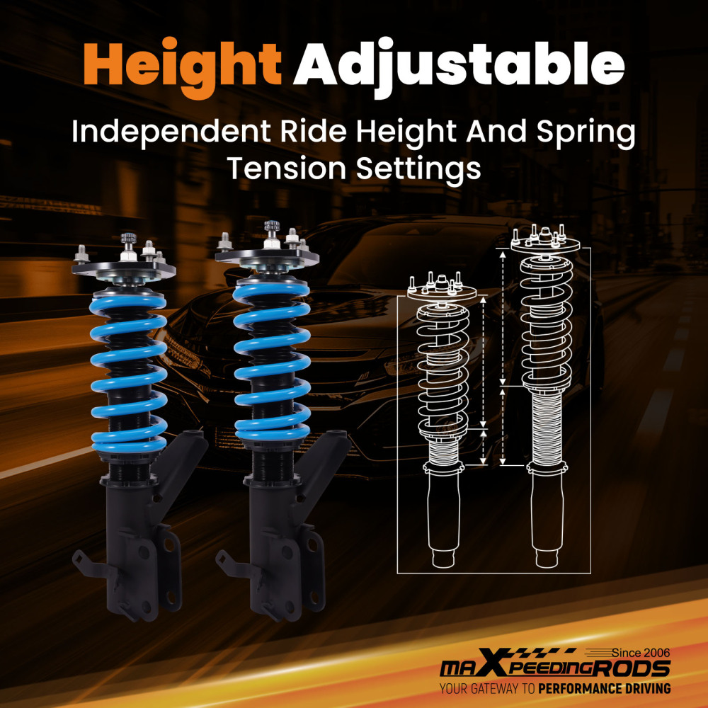 KIt Assetto a Ghiera Ammortizzatori compatibile per Honda Civic EM2 01-05 Suspension