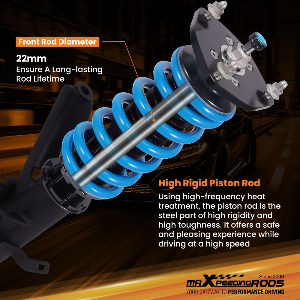 MaXpeedingrods 24-Step Damper Coilovers Suspension compatible for Honda Civic EM2 2001-2005