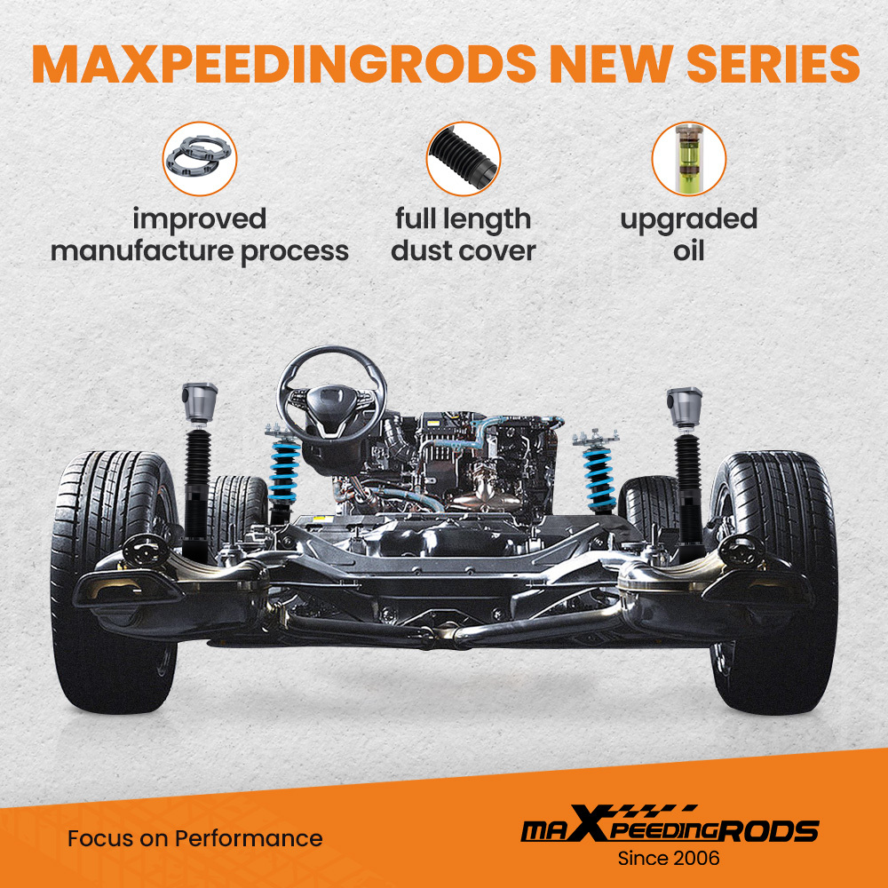 MaXpeedingrods COT6 Coilover Damper Kit compatible for Honda Civic Hatchback 2016+ (52mm) lowering kit