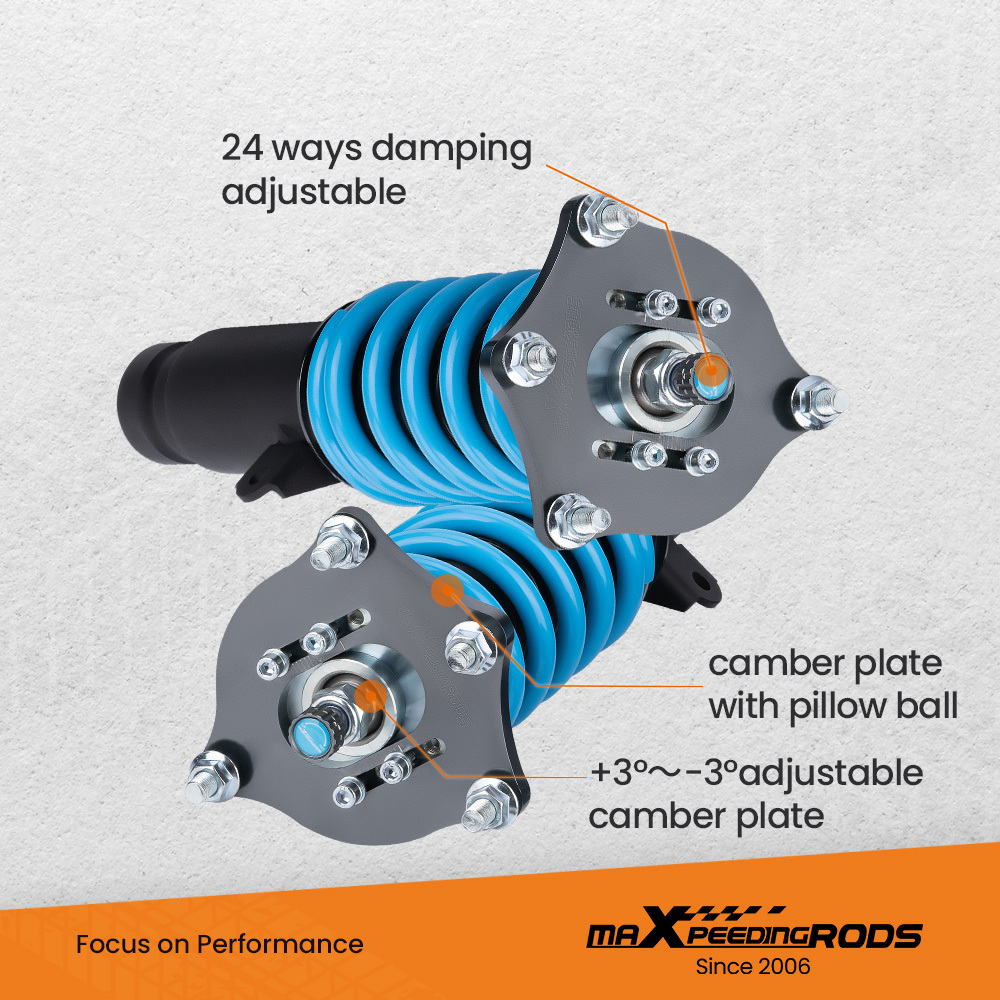 MaXpeedingrods COT6 Coilover Damper Kit compatible for Honda Civic Hatchback 2016+ (52mm) lowering kit