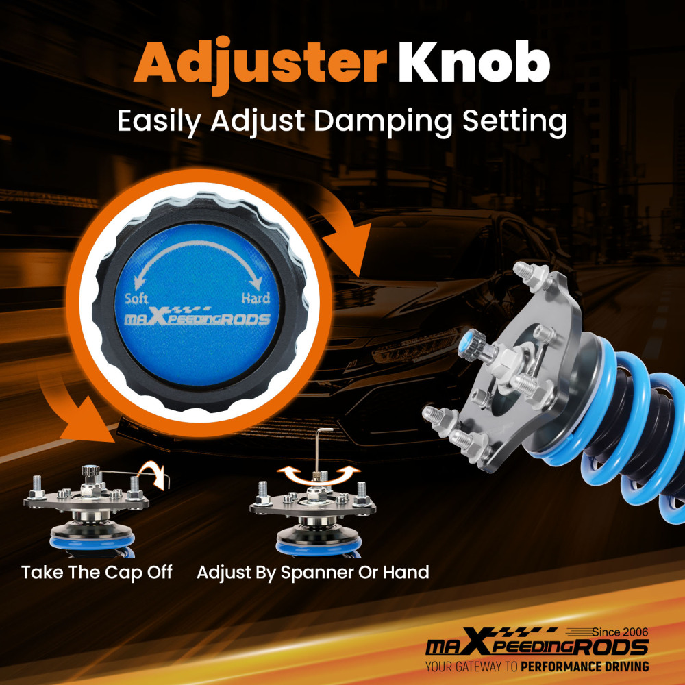 24 LEVEL Damper COILOVERS LOWERING KIT compatible for HONDA CIVIC (FC) 2016-2021 50.5mm