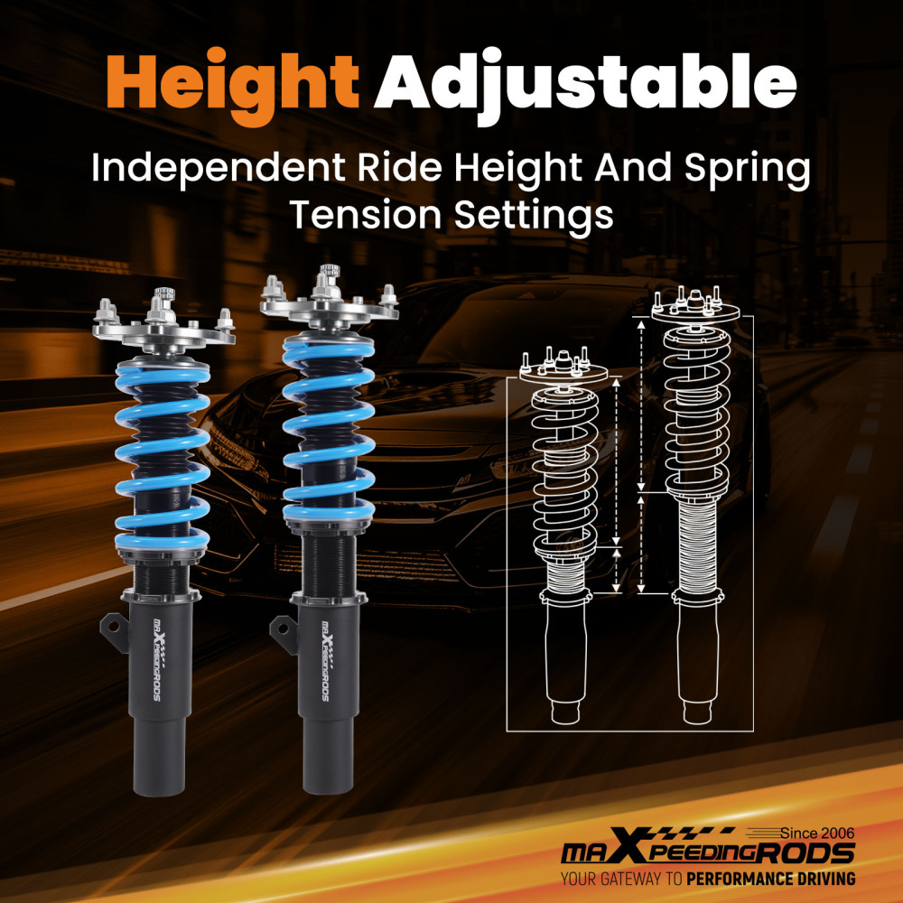 24 LEVEL Damper COILOVERS LOWERING KIT compatible for HONDA CIVIC (FC) 2016-2021 50.5mm