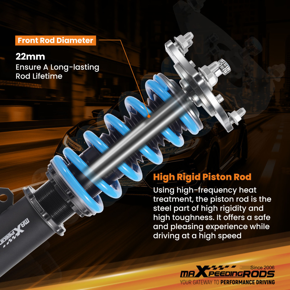 24 LEVEL Damper COILOVERS LOWERING KIT compatible for HONDA CIVIC (FC) 2016-2021 50.5mm