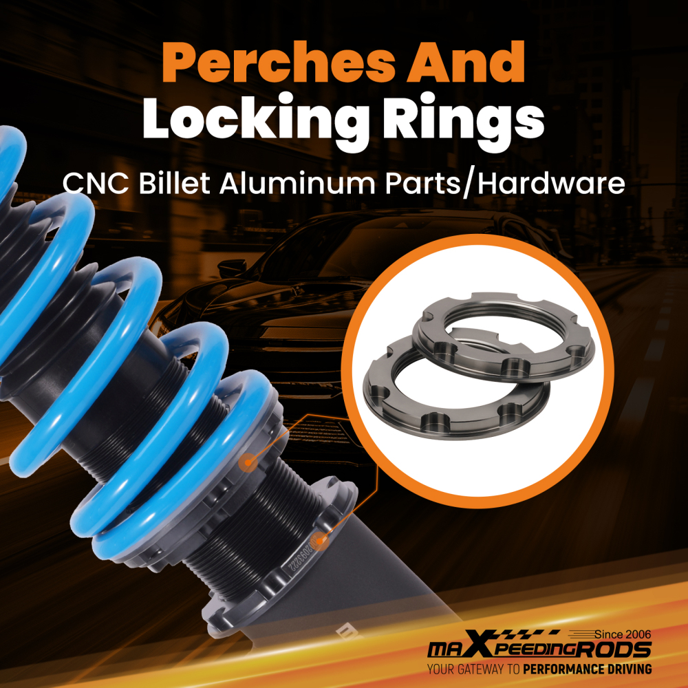 Racing Coilovers 24 Step Suspension Lowering Kit compatible for Honda Civic FE/FL 22-25