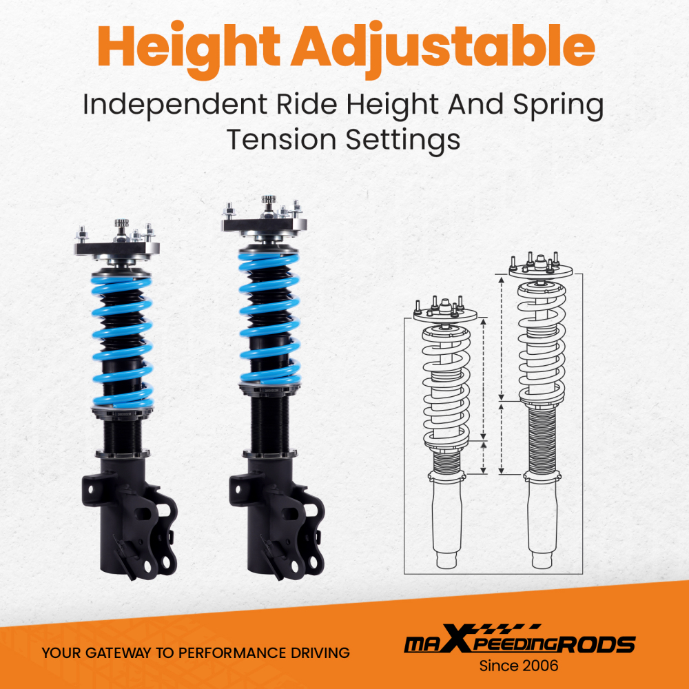 Maxpeedingrods T6 Coilover Suspension Kit For Honda Civic Si (FB/FG) 2014-2015 Lowering Kit