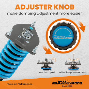 Maxpeedingrods COT6 Coilover Suspension compatible for Mini Cooper S R50 R52 R53 01-07 compatible for FWD lowering kit