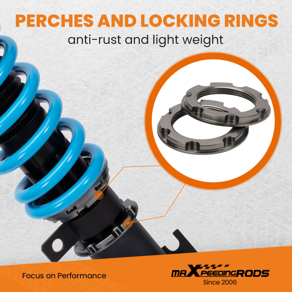 24 Way Damper Coilovers Shock+Spring Kit compatible for Toyota Corolla 2003-2008  Lowering Kit