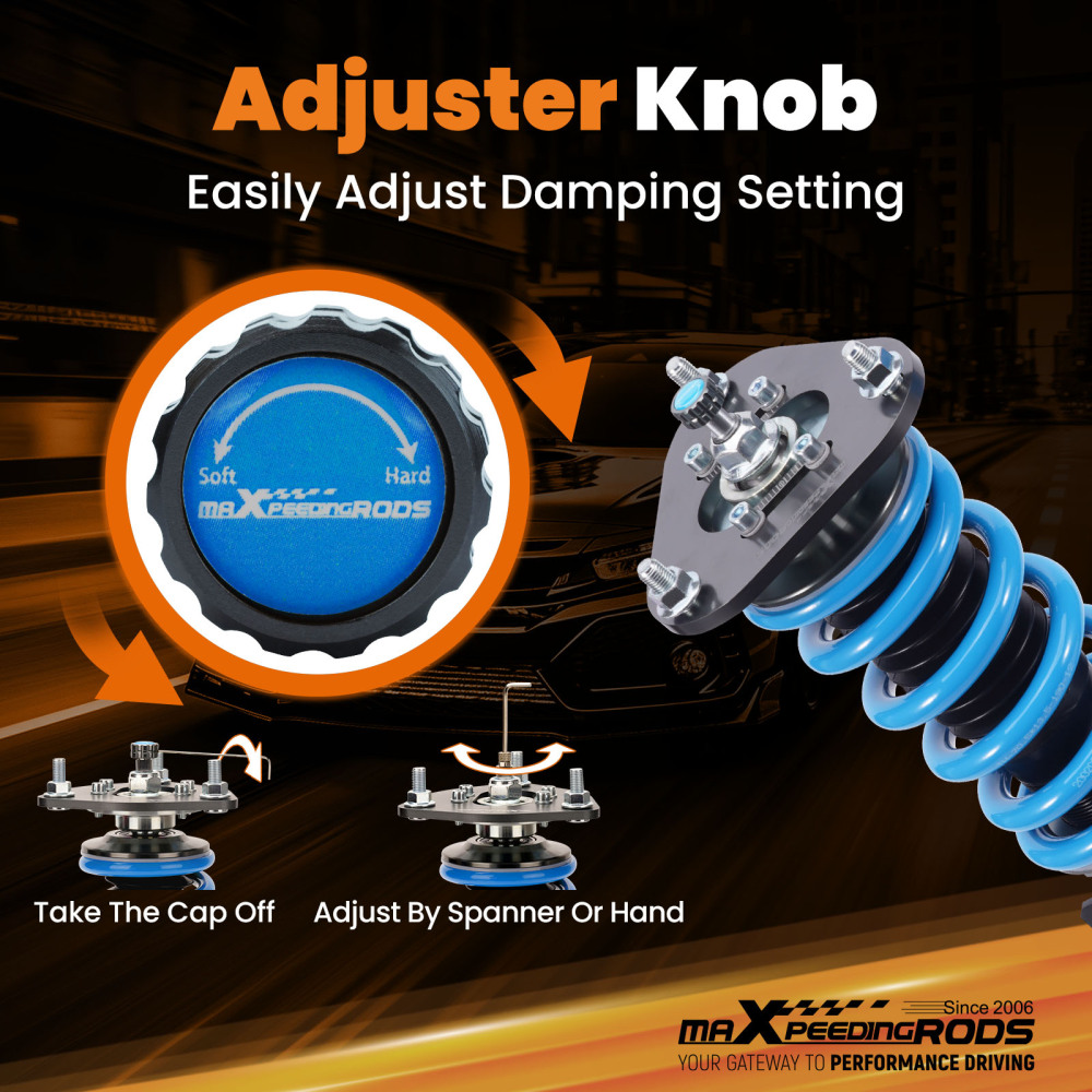 24-Way Damper Coilover compatible for Toyota Corolla ZZE122 Hatchback 1.8 VVTi 1ZZ-FE 03-08 Lowering Kit