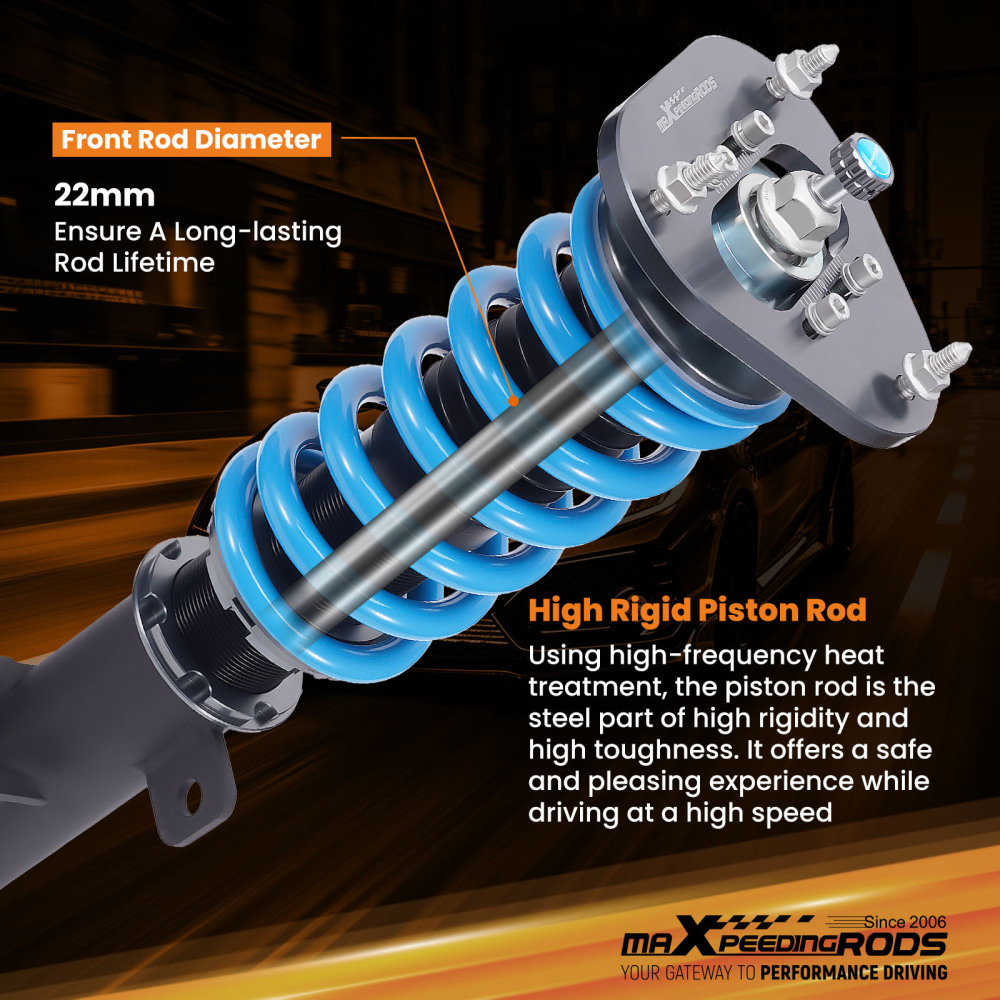 Compatible for TOYOTA COROLLA 2009-2019 MaXpeedingrods COT6 Damper Coilovers Lowering Kit Compatible for TOYOTA COROLLA 2009-2019 MaXpeedingrods COT6 Damper Coilovers Lowering Kit