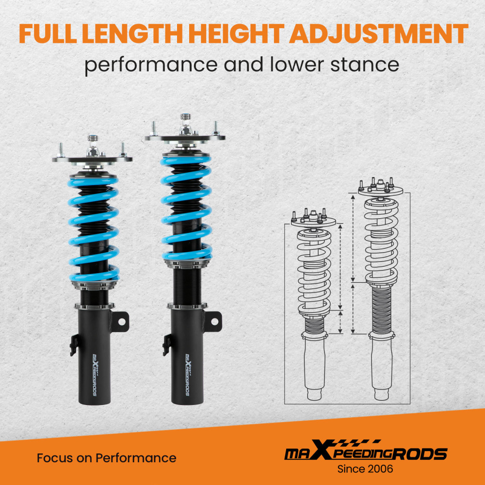 MaXpeedingrods COT6 Coilovers Suspension Lowering Kit compatible for Toyota Corolla Matrix
