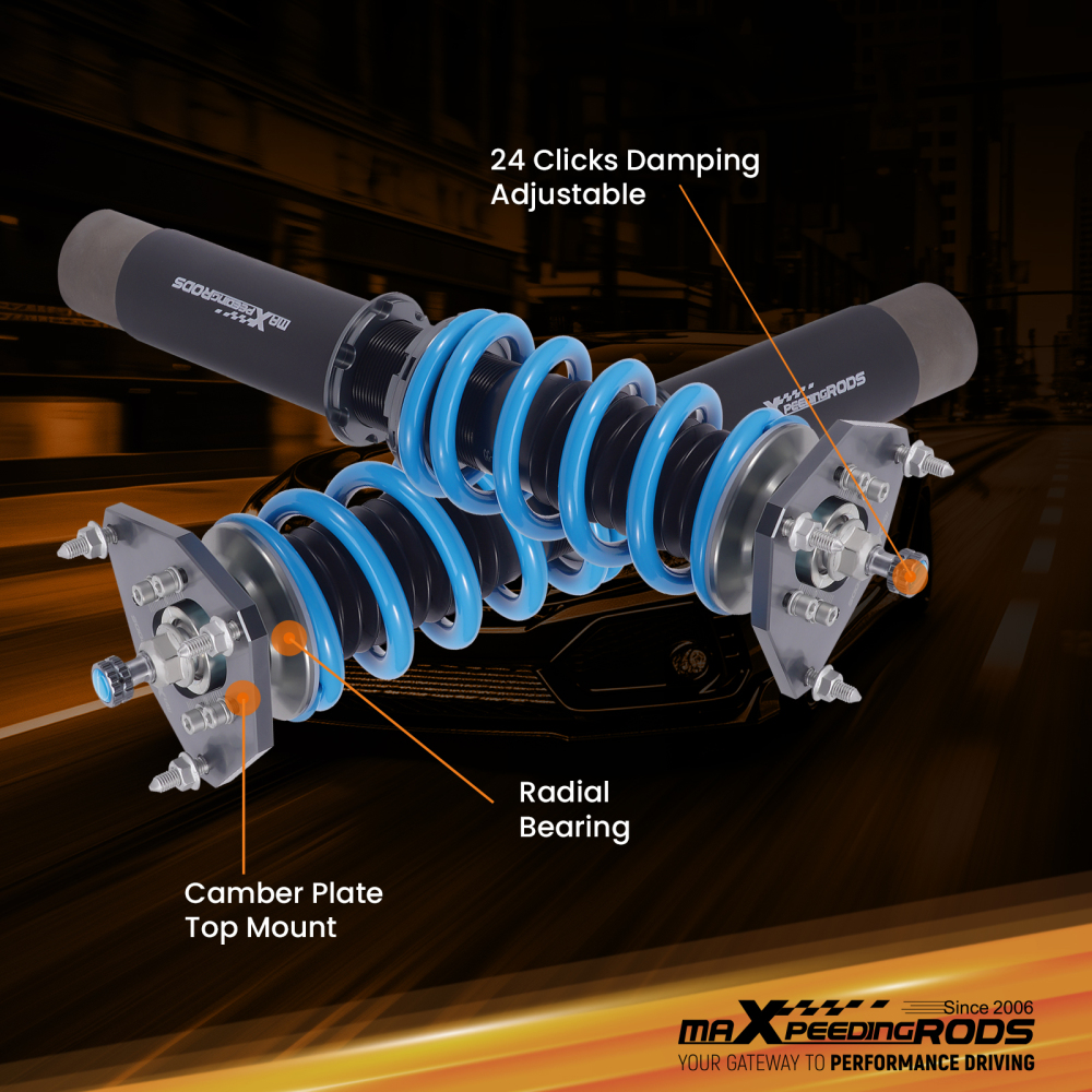 24 Level Damper Coilovers Suspension Lowering Kit compatible for Toyota Corolla AE86 83-87