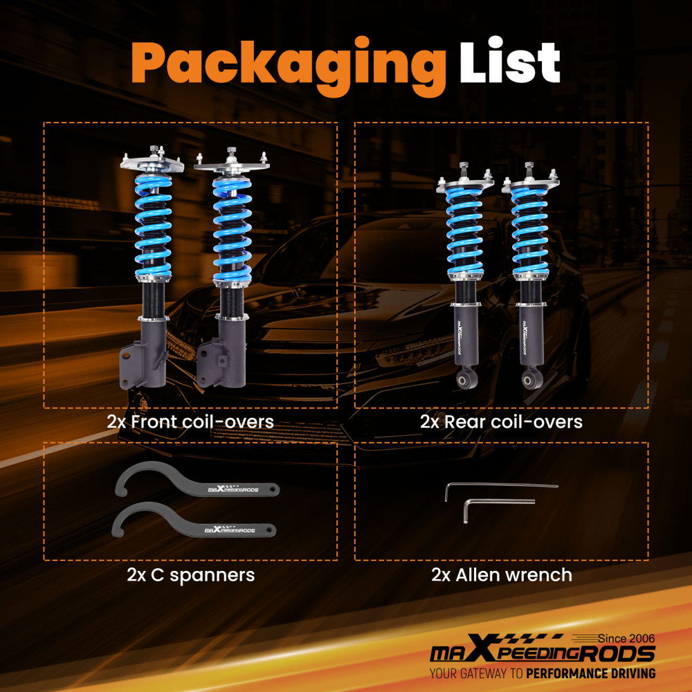 MaXpeedingrods T6 Coilovers Suspension Lowering Kit compatible for Subaru Crosstrek 13-17