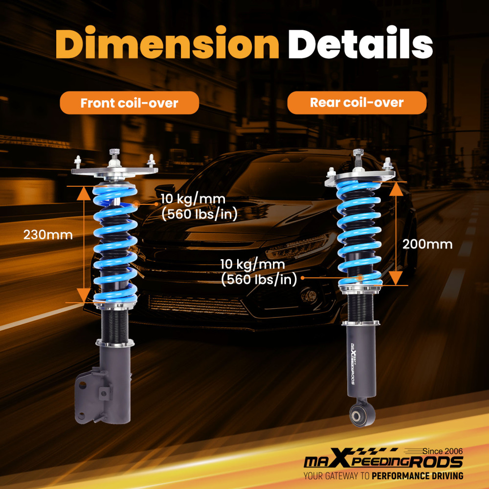 MaXpeedingrods T6 Coilovers Suspension Lowering Kit compatible for Subaru Crosstrek 13-17