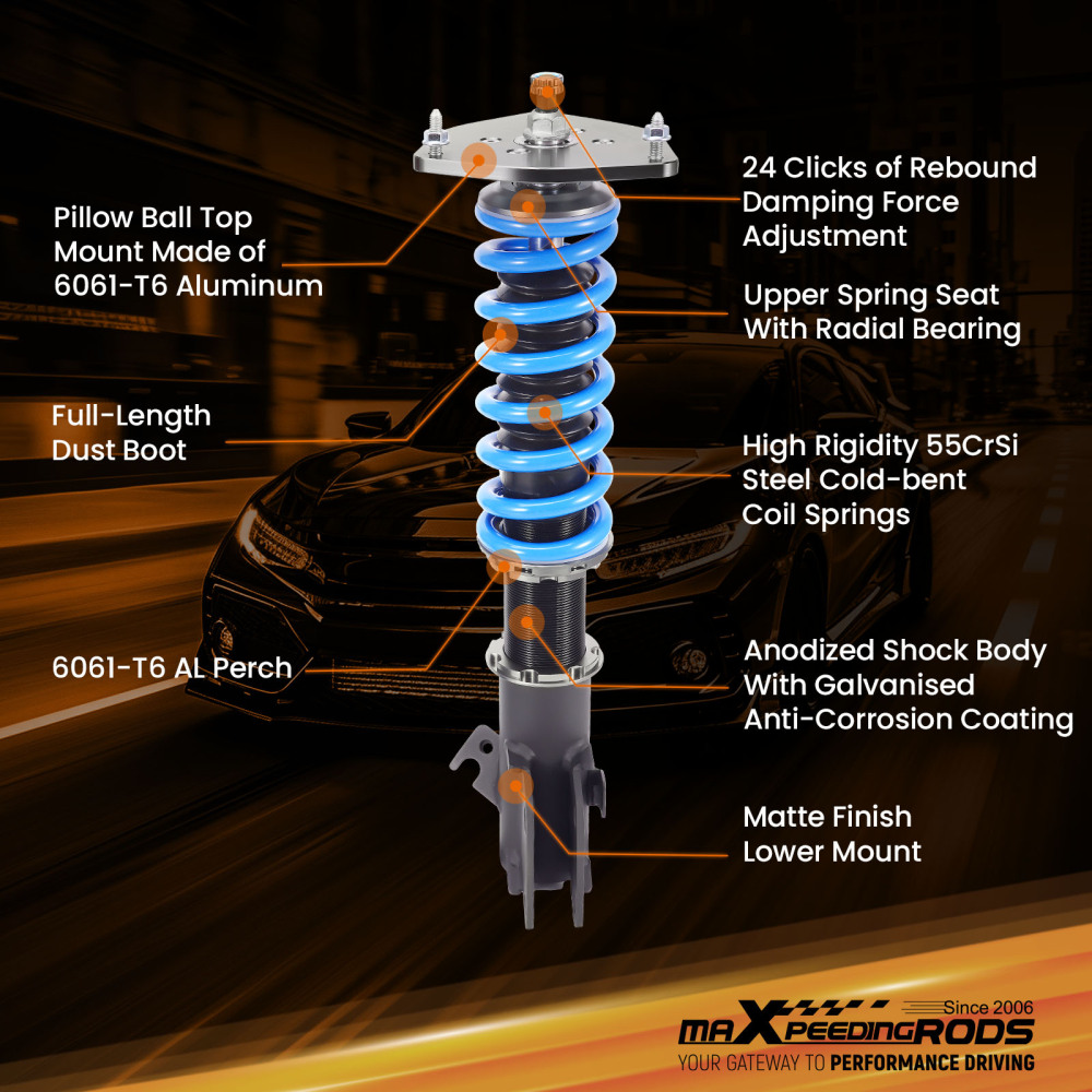 MaXpeedingrods T6 Coilovers Suspension Lowering Kit compatible for Subaru Crosstrek 13-17