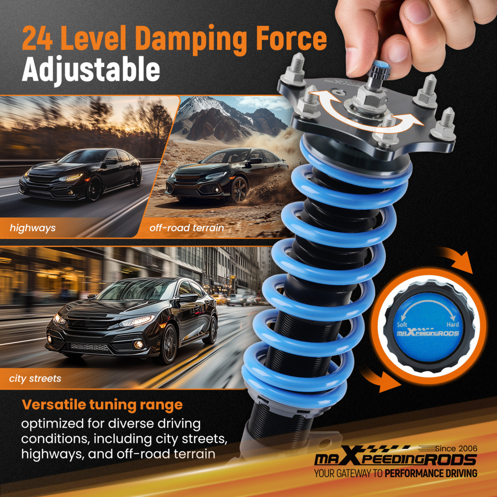 MaXpeedingrods COT6 Damper Coilovers Suspension Kit compatible for HONDA CRV CR-V 2007-2011 lowering kit
