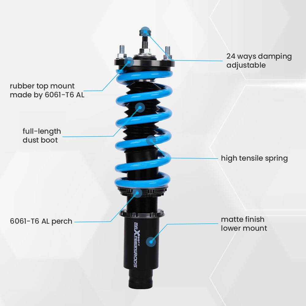 Maxpeedingrods COT6 Damper Adjustable Coilover Suspension compatible for Honda CRV 96-01