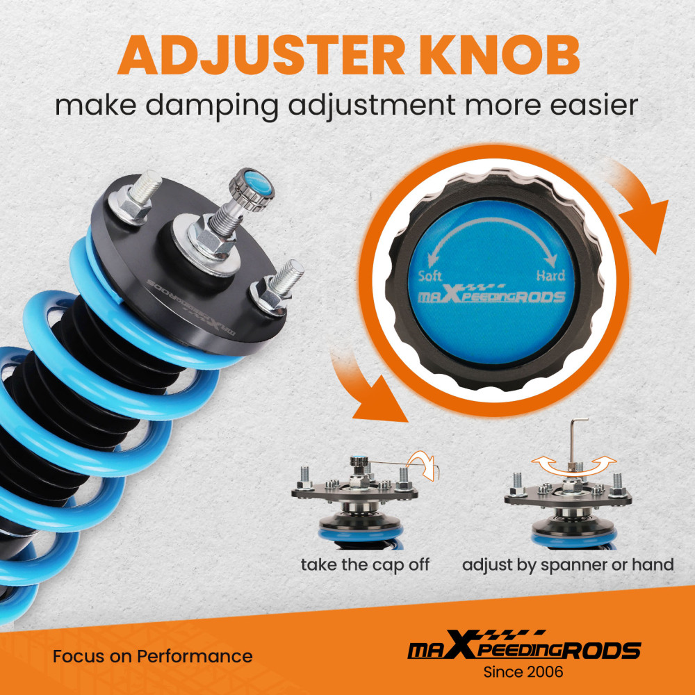 T6 Advanced Series Coilover Height And Damper Adjustable Compatible For Honda CR-V 1996-2001 1st Gen Lowering Kit