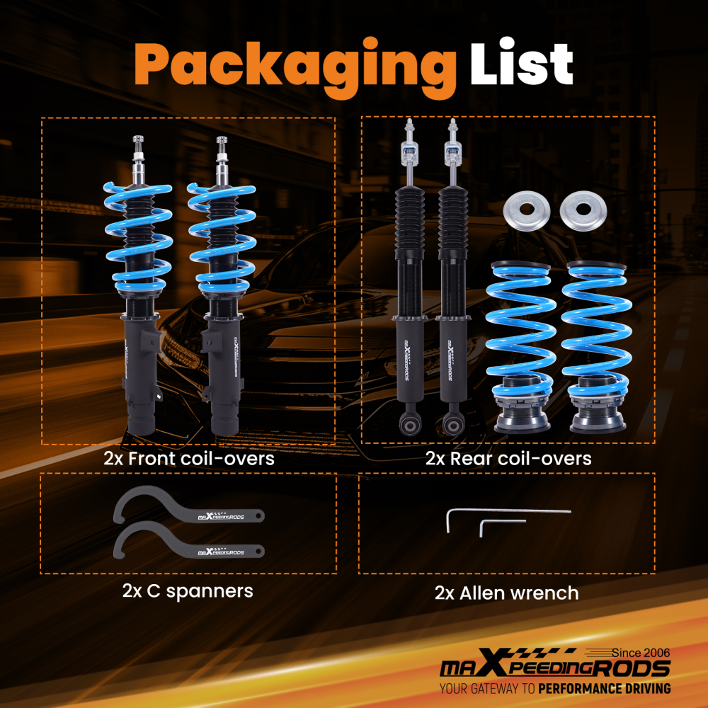 MaXpeedingrods T6 Coilovers Damper Adjustable Suspension compatible for Honda CR-V 2017-22