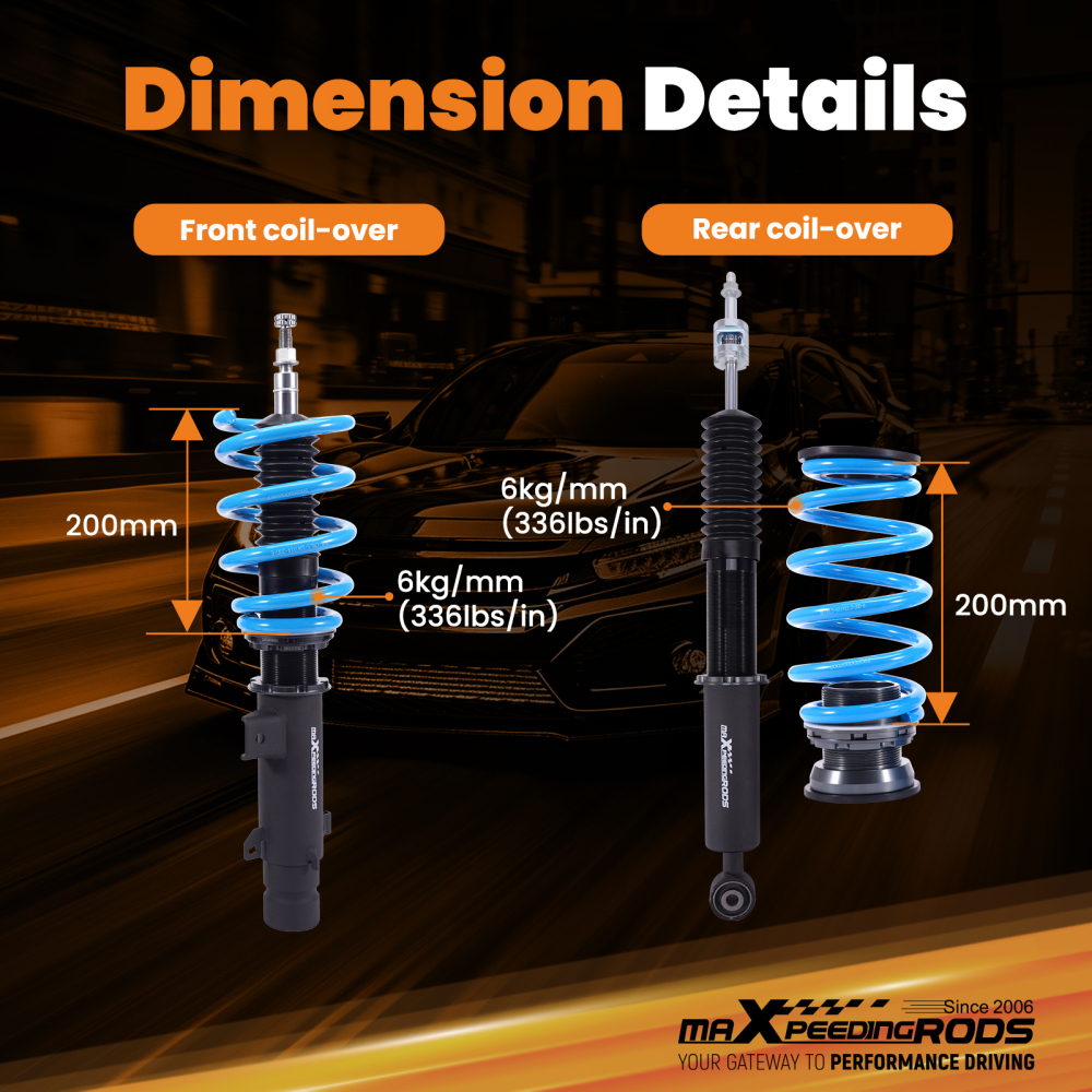 MaXpeedingrods T6 Coilovers Damper Adjustable Suspension compatible for Honda CR-V 2017-22