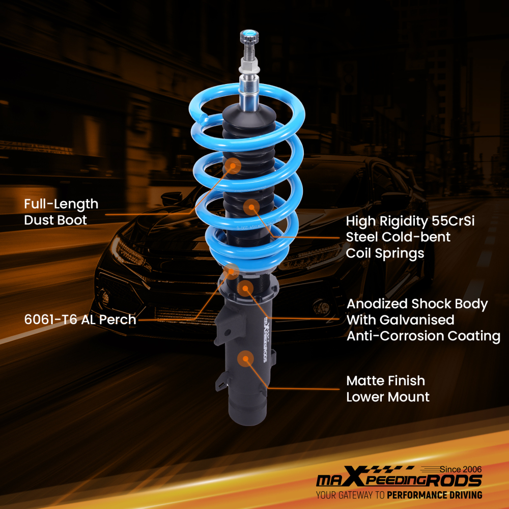 MaXpeedingrods T6 Coilovers Damper Adjustable Suspension compatible for Honda CR-V 2017-22