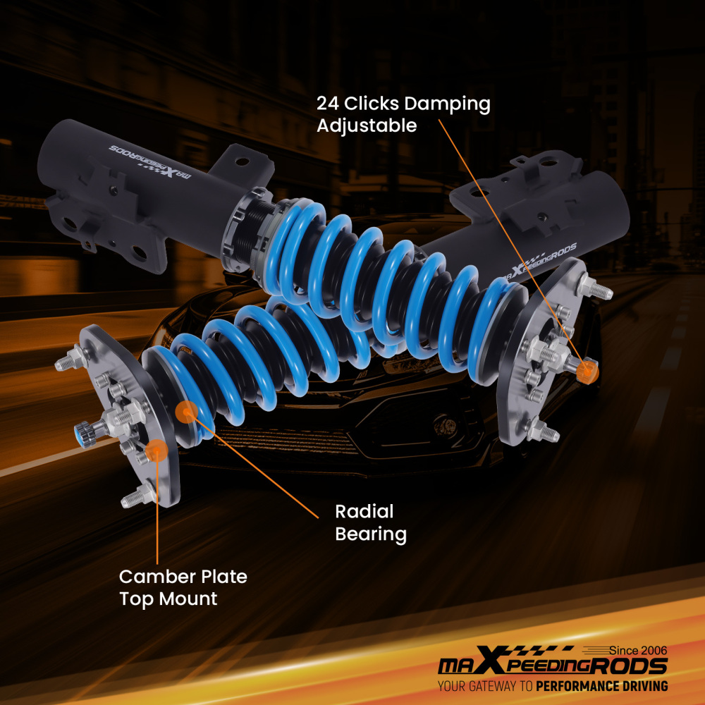 MaXpeedingrods T6 Coilover Shocks Struts Kit compatible for Lexus CT200h 11-16