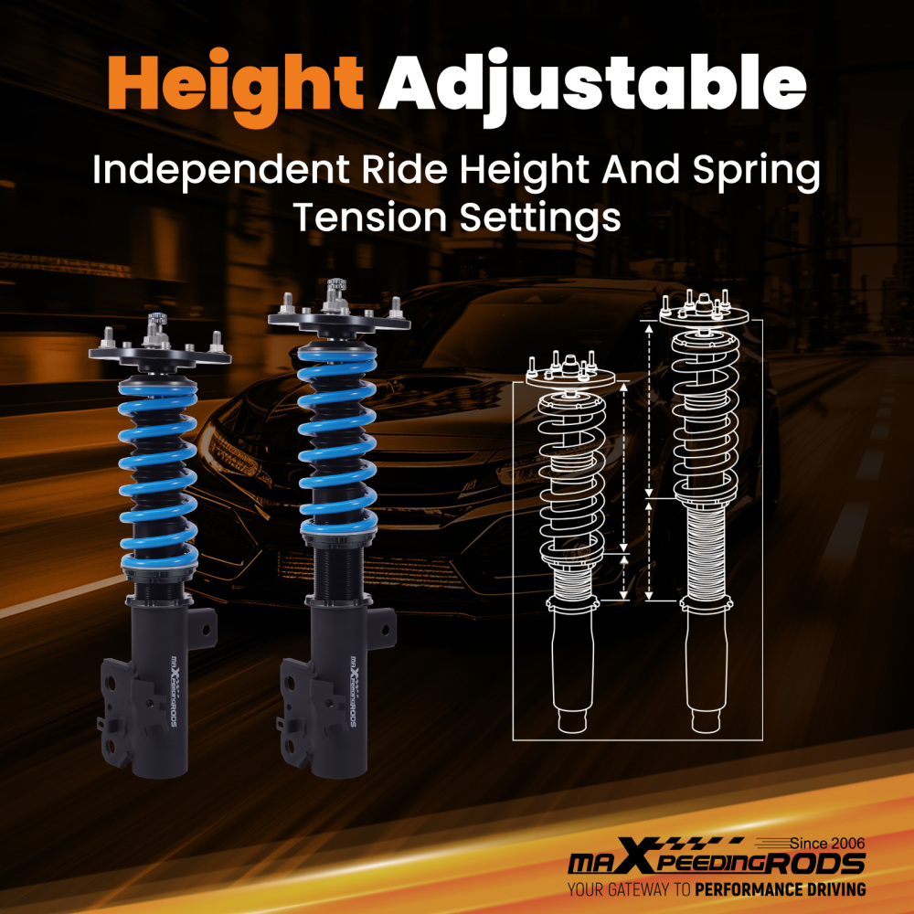 MaXpeedingrods T6 Coilover Shocks Struts Kit compatible for Lexus CT200h 11-16