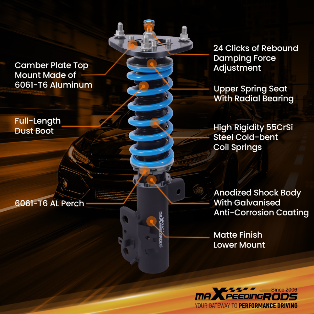 Coilovers 24 Way Damper compatible for Lexus CT200h (CT/CR) 2011-17 Suspension Lowering Kit