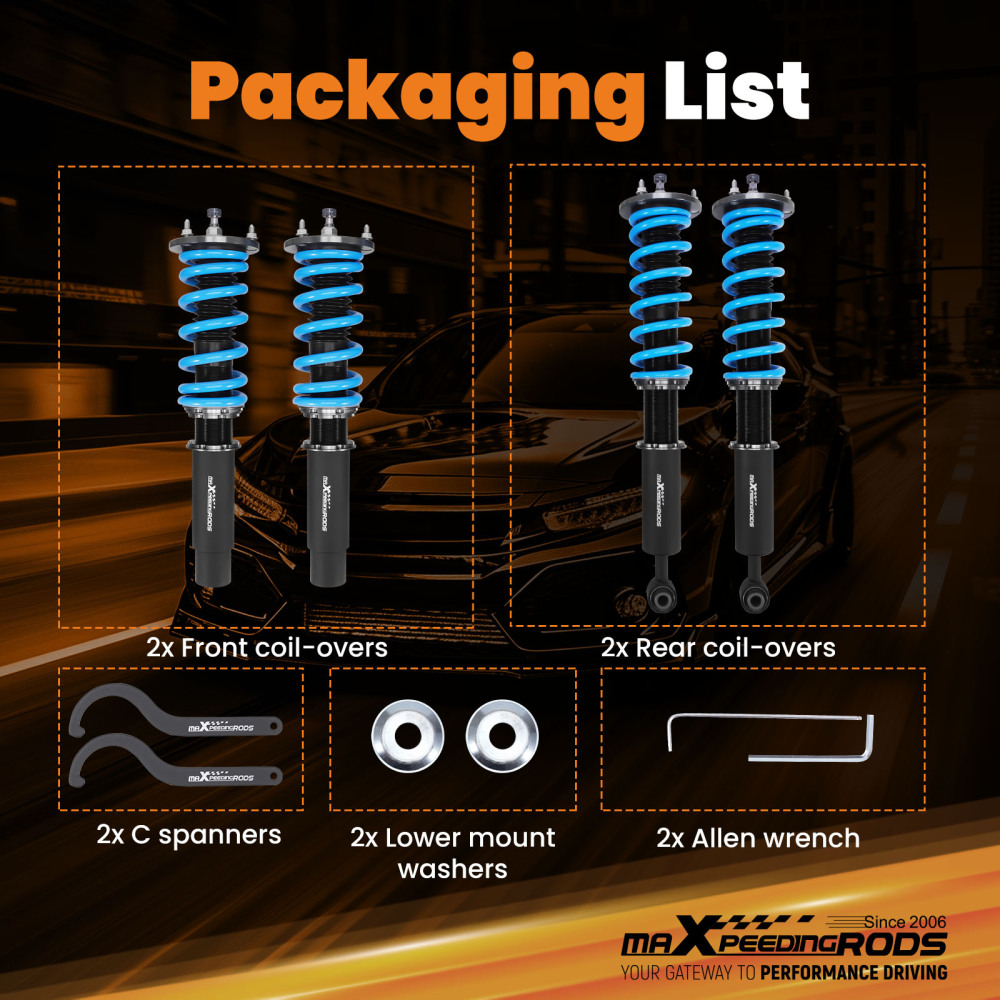 MaXpeedingrods T6 Coilovers Suspension Lowering Kit compatible for Cadillac CT6 AWD 16-20