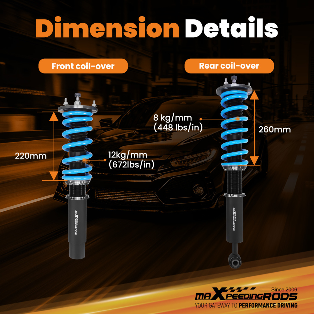 MaXpeedingrods T6 Coilovers Suspension Lowering Kit compatible for Cadillac CT6 AWD 16-20