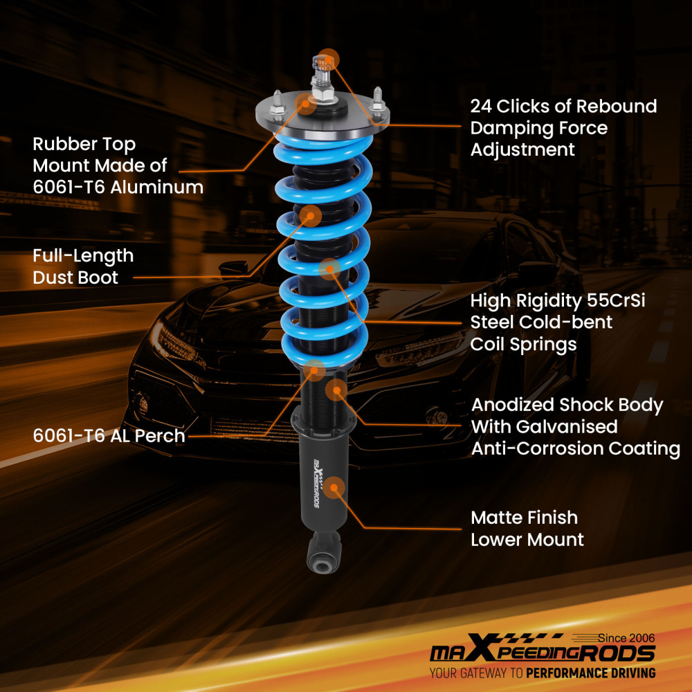 MaXpeedingrods T6 Coilovers Suspension Lowering Kit compatible for Cadillac CT6 AWD 16-20