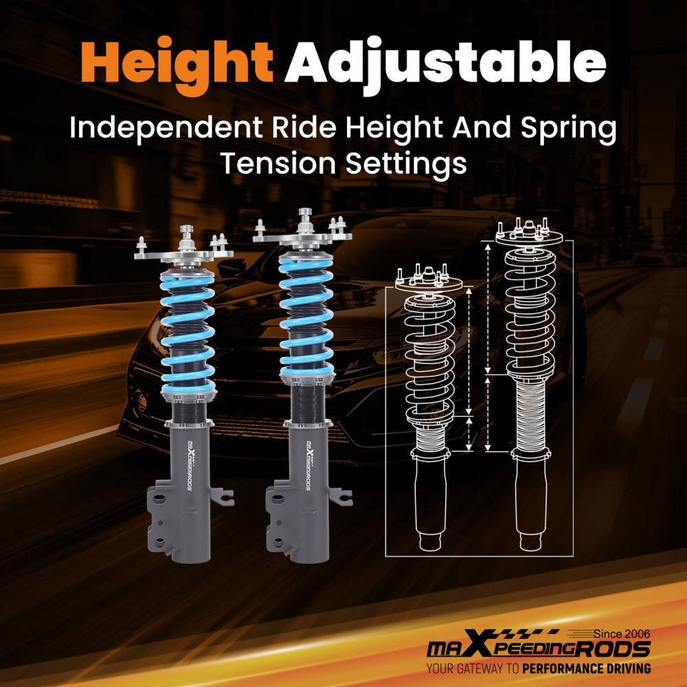 MaXpeedingrods T6 Adjustable Coilovers Lowering Coils compatible for Nissan Cube 2009-2014
