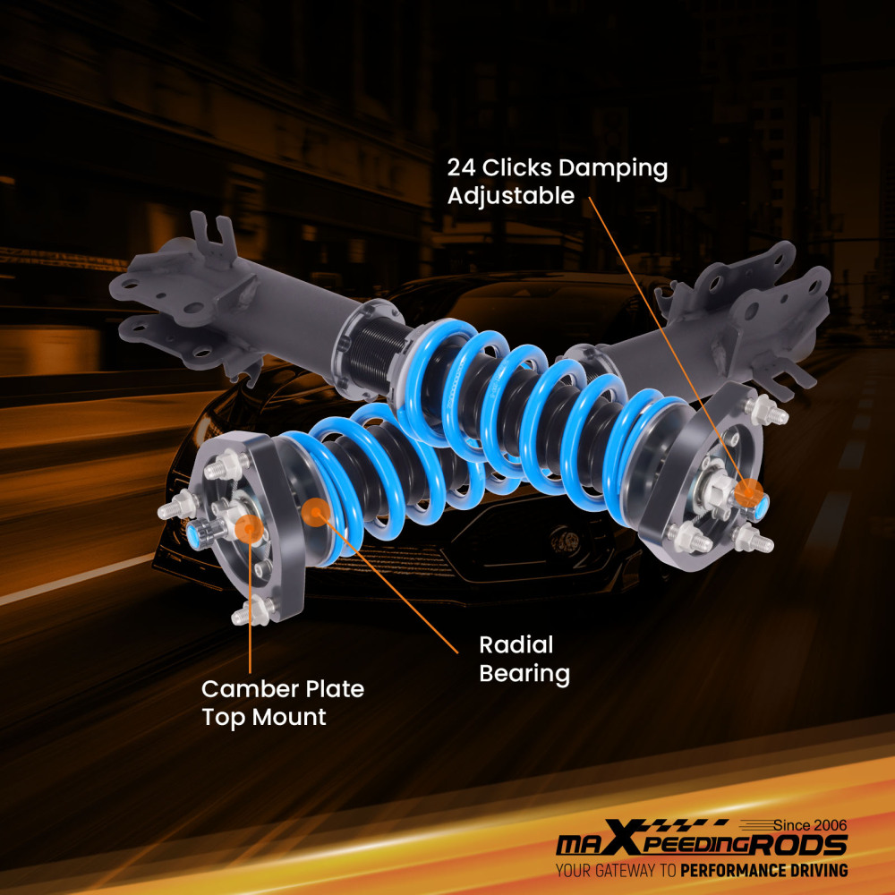 24 Level Adjustable Coilovers Lowering Suspension compatible for Mazda CX-3 (DK) 2016-2021