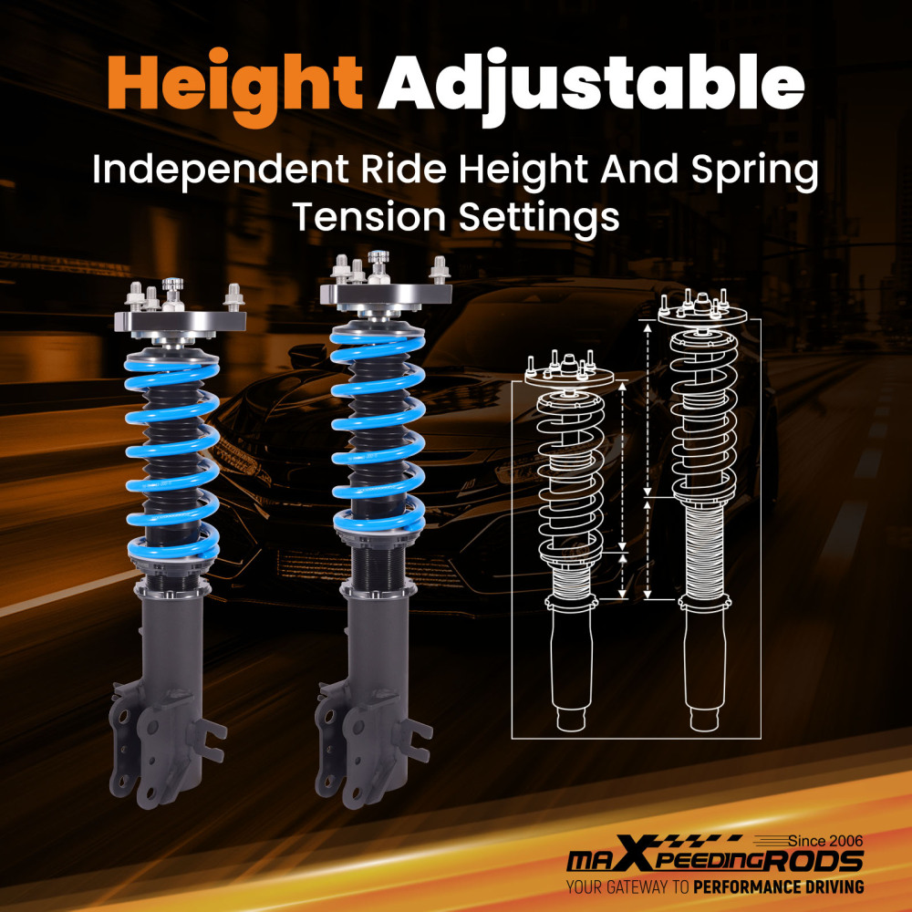 24 Level Adjustable Coilovers Lowering Suspension compatible for Mazda CX-3 (DK) 2016-2021